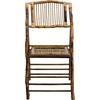 image:imageFlash Furniture Folding Bohemian Bamboo Chairs with Curved Backs Modern Bamboo Folding Dining Chairs 300 lb Static Weight Capacity Set of 4Set of 1