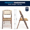 image:imageFlash Furniture Folding Bohemian Bamboo Chairs with Curved Backs Modern Bamboo Folding Dining Chairs 300 lb Static Weight Capacity Set of 4Set of 1