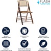 image:imageFlash Furniture Folding Bohemian Bamboo Chairs with Curved Backs Modern Bamboo Folding Dining Chairs 300 lb Static Weight Capacity Set of 4Set of 1
