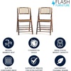 image:imageFlash Furniture Folding Bohemian Bamboo Chairs with Curved Backs Modern Bamboo Folding Dining Chairs 300 lb Static Weight Capacity Set of 4Set of 2