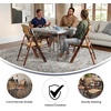 image:imageFlash Furniture Folding Bohemian Bamboo Chairs with Curved Backs Modern Bamboo Folding Dining Chairs 300 lb Static Weight Capacity Set of 4Set of 2