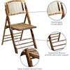 image:imageFlash Furniture Folding Bohemian Bamboo Chairs with Curved Backs Modern Bamboo Folding Dining Chairs 300 lb Static Weight Capacity Set of 4Set of 4