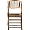 image:imageFlash Furniture Folding Bohemian Bamboo Chairs with Curved Backs Modern Bamboo Folding Dining Chairs 300 lb Static Weight Capacity Set of 4Set of 4