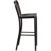 image:imageFlash Furniture Gael 30 Commercial Metal Barstools with Footrest Vertical Slat Back Bar Height Stools for Restaurants and Kitchens Set of 2 SilverBlackantique Gold