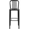 image:imageFlash Furniture Gael 30 Commercial Metal Barstools with Footrest Vertical Slat Back Bar Height Stools for Restaurants and Kitchens Set of 2 SilverBlack