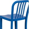 image:imageFlash Furniture Gael 30 Commercial Metal Barstools with Footrest Vertical Slat Back Bar Height Stools for Restaurants and Kitchens Set of 2 SilverBlue