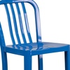 image:imageFlash Furniture Gael 30 Commercial Metal Barstools with Footrest Vertical Slat Back Bar Height Stools for Restaurants and Kitchens Set of 2 SilverBlue