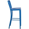 image:imageFlash Furniture Gael 30 Commercial Metal Barstools with Footrest Vertical Slat Back Bar Height Stools for Restaurants and Kitchens Set of 2 SilverBlue