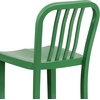 image:imageFlash Furniture Gael 30 Commercial Metal Barstools with Footrest Vertical Slat Back Bar Height Stools for Restaurants and Kitchens Set of 2 SilverGreen