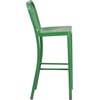 image:imageFlash Furniture Gael 30 Commercial Metal Barstools with Footrest Vertical Slat Back Bar Height Stools for Restaurants and Kitchens Set of 2 SilverGreen