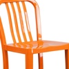 image:imageFlash Furniture Gael 30 Commercial Metal Barstools with Footrest Vertical Slat Back Bar Height Stools for Restaurants and Kitchens Set of 2 SilverOrange