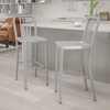 image:imageFlash Furniture Gael 30 Commercial Metal Barstools with Footrest Vertical Slat Back Bar Height Stools for Restaurants and Kitchens Set of 2 SilverSilver
