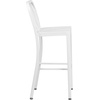 image:imageFlash Furniture Gael 30 Commercial Metal Barstools with Footrest Vertical Slat Back Bar Height Stools for Restaurants and Kitchens Set of 2 SilverWhite