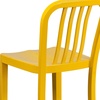 image:imageFlash Furniture Gael 30 Commercial Metal Barstools with Footrest Vertical Slat Back Bar Height Stools for Restaurants and Kitchens Set of 2 SilverYellow