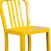 image:imageFlash Furniture Gael 30 Commercial Metal Barstools with Footrest Vertical Slat Back Bar Height Stools for Restaurants and Kitchens Set of 2 SilverYellow