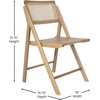 image:imageFlash Furniture Galene Cane Rattan Folding Chair Set Solid Wood Frame and Seat Ventilated Backrest Event Seating Solution Pack of 2 NaturalNatural