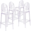 image:imageFlash Furniture Ghost Barstool with Oval Back in Transparent Crystal4 Pack