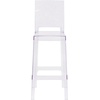 image:imageFlash Furniture Ghost Barstool with Square Back in Transparent CrystalPack of 1