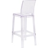 image:imageFlash Furniture Ghost Barstool with Square Back in Transparent CrystalPack of 1