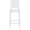 image:imageFlash Furniture Ghost Barstool with Square Back in Transparent CrystalSet of 4