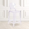 image:imageFlash Furniture Ghost Counter Stool with Tear Back in Transparent CrystalPack of 4