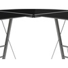 image:imageFlash Furniture Glass LShape Computer Desk with Silver Metal FrameBlack TopSilver Frame