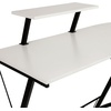 image:imageFlash Furniture Glass LShape Computer Desk with Silver Metal FrameWhite TopBlack Frame
