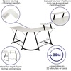 image:imageFlash Furniture Glass LShape Computer Desk with Silver Metal FrameWhite TopBlack Frame