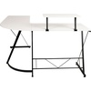 image:imageFlash Furniture Glass LShape Computer Desk with Silver Metal FrameWhite TopBlack Frame