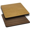 image:imageFlash Furniture Glenbrook 24 Square Table Top with Black or Mahogany Reversible Laminate TopNaturalWalnut