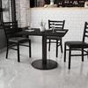 image:imageFlash Furniture Graniss 36 Square Walnut Laminate Table Top with 24 Round Table Height BaseBlack