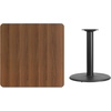 image:imageFlash Furniture Graniss 36 Square Walnut Laminate Table Top with 24 Round Table Height BaseWalnut