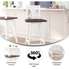 image:imageFlash Furniture Gwendolyn Commercial Grade Modern Farmhouse Barstool  Gray Wash Walnut Solid Wood Frame  Bar Height  360 Swivel Seat  Integrated FootrestAntique White Wash FrameGray Wash Seat