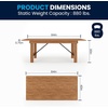 image:imageFlash Furniture HERCULES 7 x 40 Rectangular Antique Rustic Solid Pine Folding Farm Table MahoganyAntique Rustic