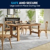 image:imageFlash Furniture HERCULES 7 x 40 Rectangular Antique Rustic Solid Pine Folding Farm Table MahoganyAntique Rustic