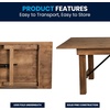 image:imageFlash Furniture HERCULES 7 x 40 Rectangular Antique Rustic Solid Pine Folding Farm Table MahoganyAntique Rustic