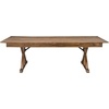 image:imageFlash Furniture HERCULES 7 x 40 Rectangular Antique Rustic Solid Pine Folding Farm Table MahoganyAntique Rustic