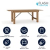image:imageFlash Furniture HERCULES 7 x 40 Rectangular Antique Rustic Solid Pine Folding Farm Table MahoganyAntique Rustic