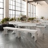 image:imageFlash Furniture HERCULES 7 x 40 Rectangular Antique Rustic Solid Pine Folding Farm Table MahoganyAntique Rustic White
