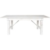 image:imageFlash Furniture HERCULES 7 x 40 Rectangular Antique Rustic Solid Pine Folding Farm Table MahoganyAntique Rustic White