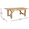 image:imageFlash Furniture HERCULES 7 x 40 Rectangular Antique Rustic Solid Pine Folding Farm Table MahoganyLight Natural