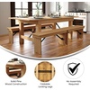 image:imageFlash Furniture HERCULES 7 x 40 Rectangular Antique Rustic Solid Pine Folding Farm Table MahoganyLight Natural