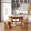 image:imageFlash Furniture HERCULES 7 x 40 Rectangular Antique Rustic Solid Pine Folding Farm Table MahoganyLight Natural