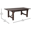 image:imageFlash Furniture HERCULES 7 x 40 Rectangular Antique Rustic Solid Pine Folding Farm Table MahoganyMahogany