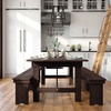 image:imageFlash Furniture HERCULES 7 x 40 Rectangular Antique Rustic Solid Pine Folding Farm Table MahoganyMahogany