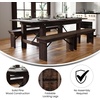 image:imageFlash Furniture HERCULES 7 x 40 Rectangular Antique Rustic Solid Pine Folding Farm Table MahoganyMahogany