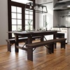 image:imageFlash Furniture HERCULES 7 x 40 Rectangular Antique Rustic Solid Pine Folding Farm Table MahoganyMahogany