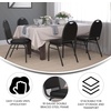 image:imageFlash Furniture HERCULES Commercial Grade 500 LB Capacity Dome Back Stack Chair  Black Vinyl Upholstery  Black Metal Frame  BuiltIn HandleBlack VinylBlack Frame