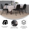 image:imageFlash Furniture HERCULES Commercial Grade 500 LB Capacity Dome Back Stack Chair  Black Vinyl Upholstery  Black Metal Frame  BuiltIn HandleBlack VinylSilver Vein Frame