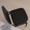 image:imageFlash Furniture HERCULES Commercial Grade 500 LB Capacity Dome Back Stack Chair  Black Vinyl Upholstery  Black Metal Frame  BuiltIn HandleBlack VinylSilver Vein Frame